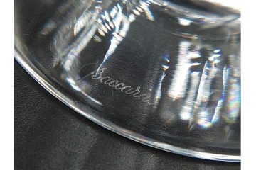 フランス　Baccarat(バカラ)　フロール　波打つラインが美しいグラス5客セット　(R-086456)