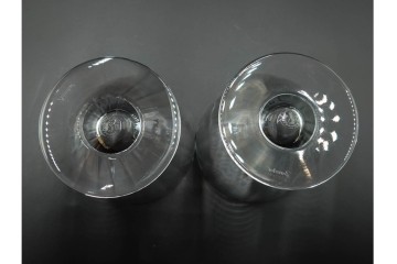 フランス　Baccarat(バカラ)　フロール　波打つラインが美しいグラス5客セット　(R-086456)