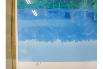 真作　東山魁夷　EA版　「緑映」　透明感ある色彩が魅力のセリグラフ(シルクスクリーン)　外箱付き　(R-086457)