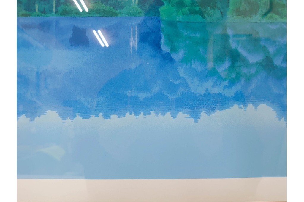 真作　東山魁夷　EA版　「緑映」　透明感ある色彩が魅力のセリグラフ(シルクスクリーン)　外箱付き　(R-086457)