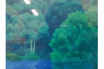 真作　東山魁夷　EA版　「緑映」　透明感ある色彩が魅力のセリグラフ(シルクスクリーン)　外箱付き　(R-086457)