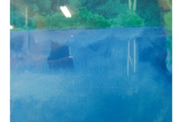 真作　東山魁夷　EA版　「緑映」　透明感ある色彩が魅力のセリグラフ(シルクスクリーン)　外箱付き　(R-086457)