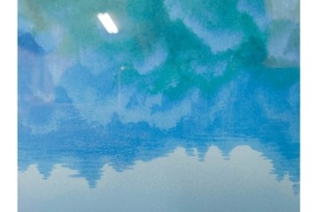 真作　東山魁夷　EA版　「緑映」　透明感ある色彩が魅力のセリグラフ(シルクスクリーン)　外箱付き　(R-086457)