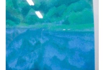 真作　東山魁夷　EA版　「緑映」　透明感ある色彩が魅力のセリグラフ(シルクスクリーン)　外箱付き　(R-086457)