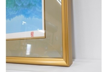 真作　東山魁夷　EA版　「緑映」　透明感ある色彩が魅力のセリグラフ(シルクスクリーン)　外箱付き　(R-086457)