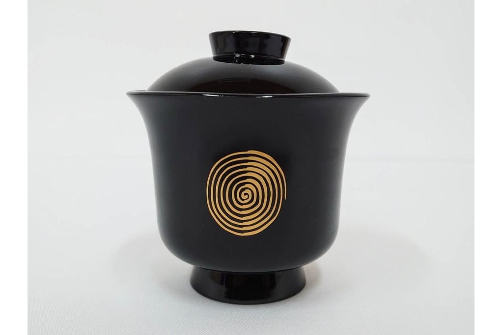 越前塗　祖雅堂　蒔絵が施された小吸椀5点セット　共箱付き　(R-086461)