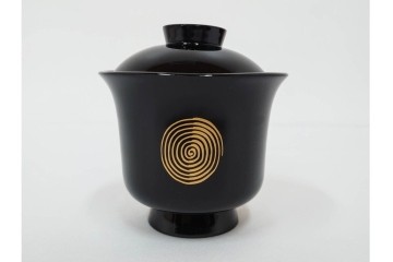 越前塗　祖雅堂　蒔絵が施された小吸椀5点セット　共箱付き　(R-086461)