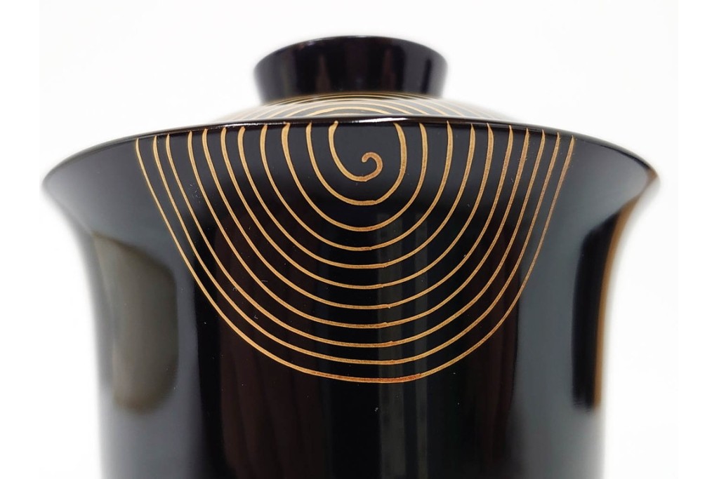 越前塗　祖雅堂　蒔絵が施された小吸椀5点セット　共箱付き　(R-086461)