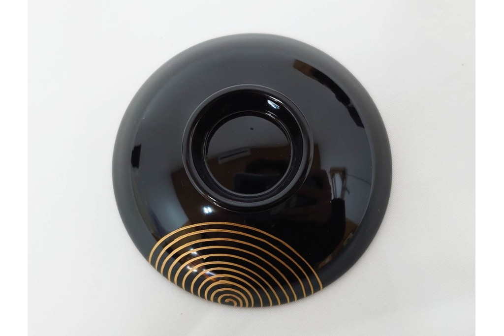 越前塗　祖雅堂　蒔絵が施された小吸椀5点セット　共箱付き　(R-086461)