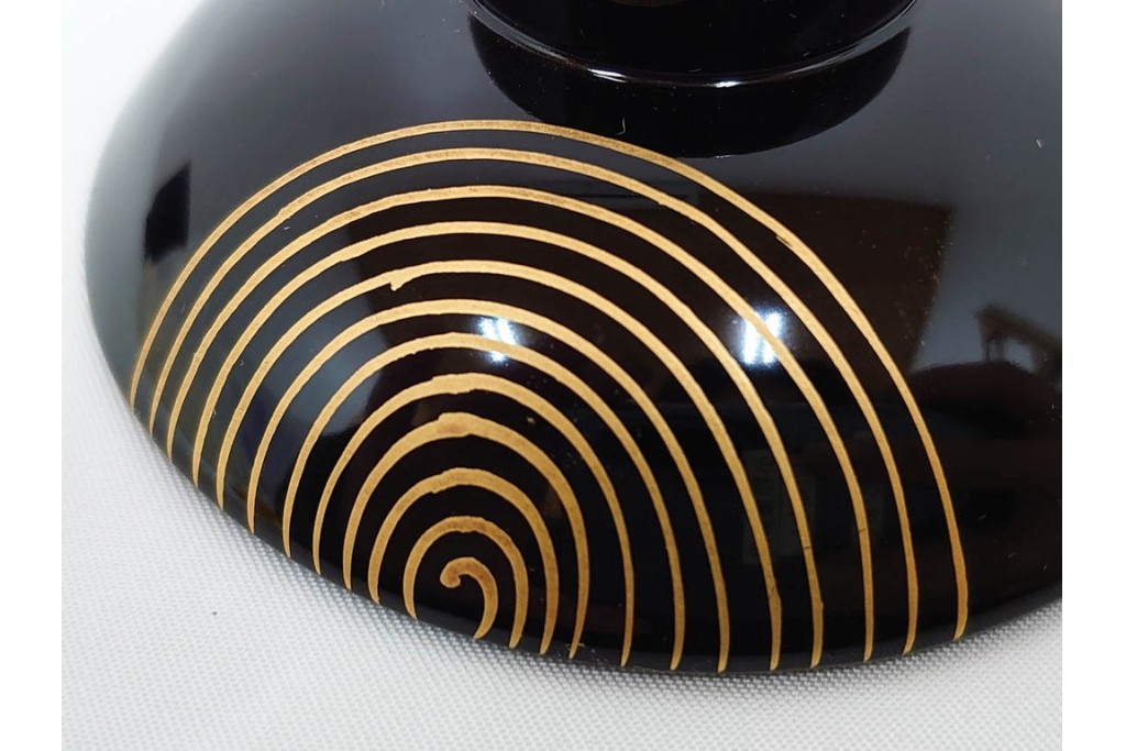 越前塗　祖雅堂　蒔絵が施された小吸椀5点セット　共箱付き　(R-086461)