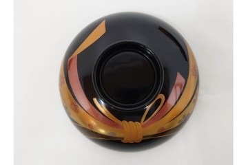 越前塗　蒔絵　本漆に熨斗模様が映える吸物椀5点セット　共箱付き　(R-086463)