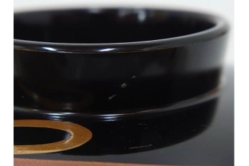 越前塗　蒔絵　本漆に熨斗模様が映える吸物椀5点セット　共箱付き　(R-086463)