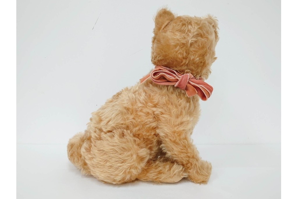 希少!　イギリスヴィンテージ　メリーソート(MERRY THOUGHT)　高さ約34cm　ふわふわの毛並みに癒される猫のぬいぐるみ　(R-086464)