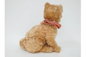 希少!　イギリスヴィンテージ　メリーソート(MERRY THOUGHT)　高さ約34cm　ふわふわの毛並みに癒される猫のぬいぐるみ　(R-086464)