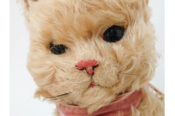 希少!　イギリスヴィンテージ　メリーソート(MERRY THOUGHT)　高さ約34cm　ふわふわの毛並みに癒される猫のぬいぐるみ　(R-086464)