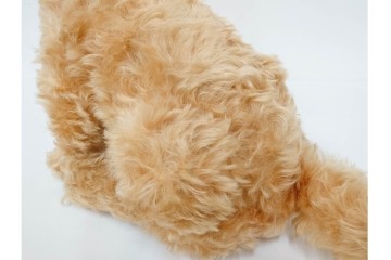 希少!　イギリスヴィンテージ　メリーソート(MERRY THOUGHT)　高さ約34cm　ふわふわの毛並みに癒される猫のぬいぐるみ　(R-086464)