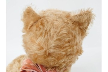 希少!　イギリスヴィンテージ　メリーソート(MERRY THOUGHT)　高さ約34cm　ふわふわの毛並みに癒される猫のぬいぐるみ　(R-086464)