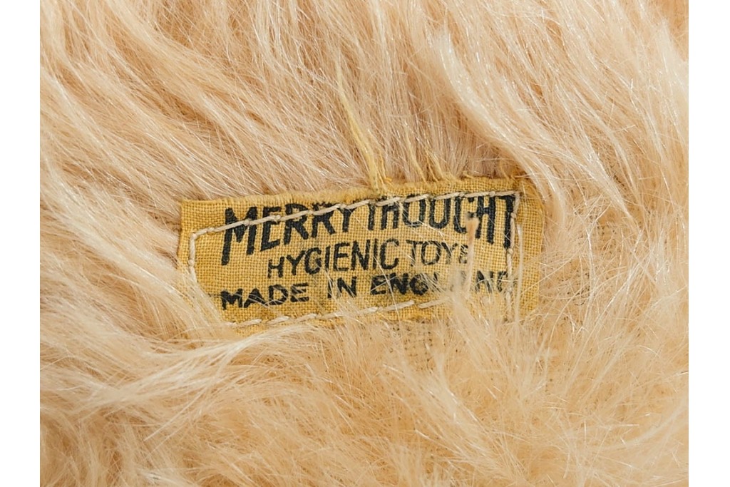 希少!　イギリスヴィンテージ　メリーソート(MERRY THOUGHT)　高さ約34cm　ふわふわの毛並みに癒される猫のぬいぐるみ　(R-086464)