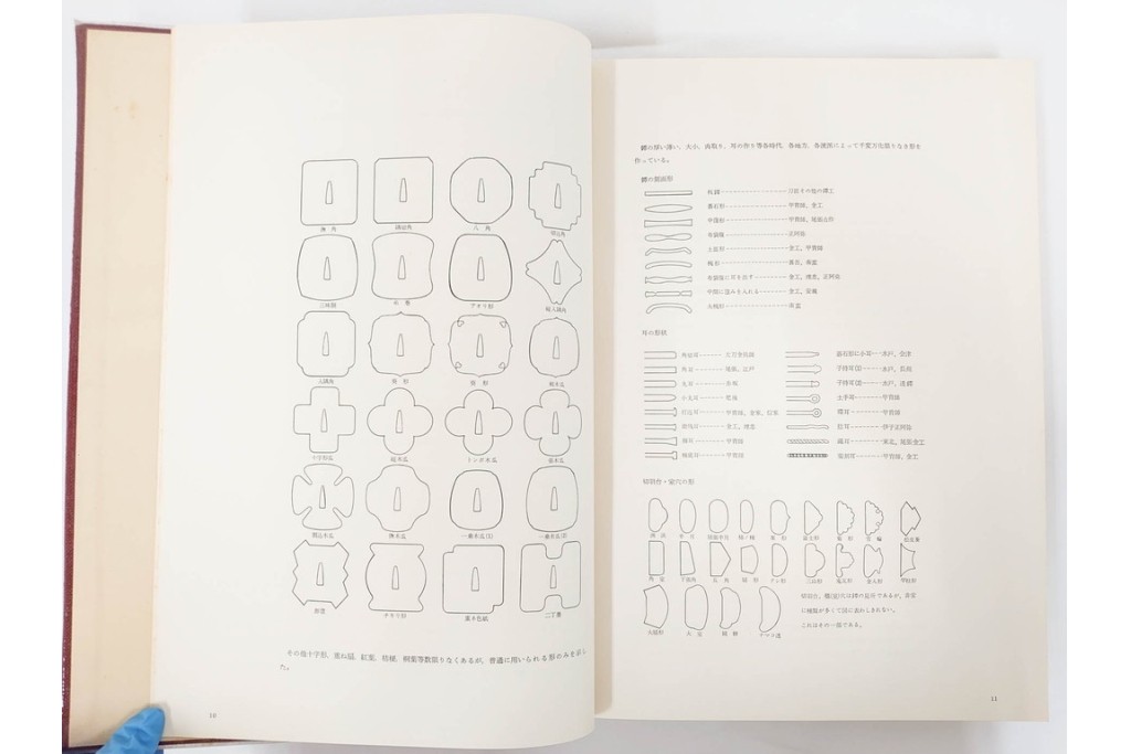 昭和38年　中村鐵青 著　「鐔集成」　限定1000部のうち第44番　全522頁　ケース付き　(R-086465)