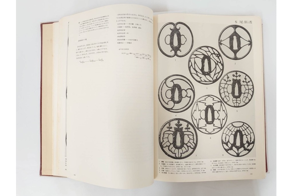 昭和38年　中村鐵青 著　「鐔集成」　限定1000部のうち第44番　全522頁　ケース付き　(R-086465)