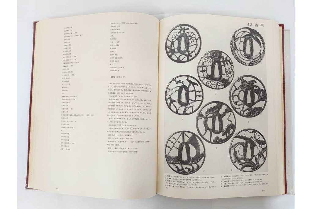 昭和38年　中村鐵青 著　「鐔集成」　限定1000部のうち第44番　全522頁　ケース付き　(R-086465)
