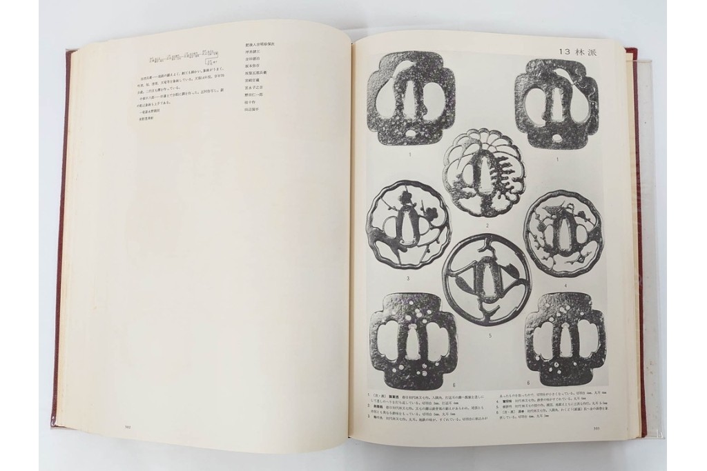 昭和38年　中村鐵青 著　「鐔集成」　限定1000部のうち第44番　全522頁　ケース付き　(R-086465)