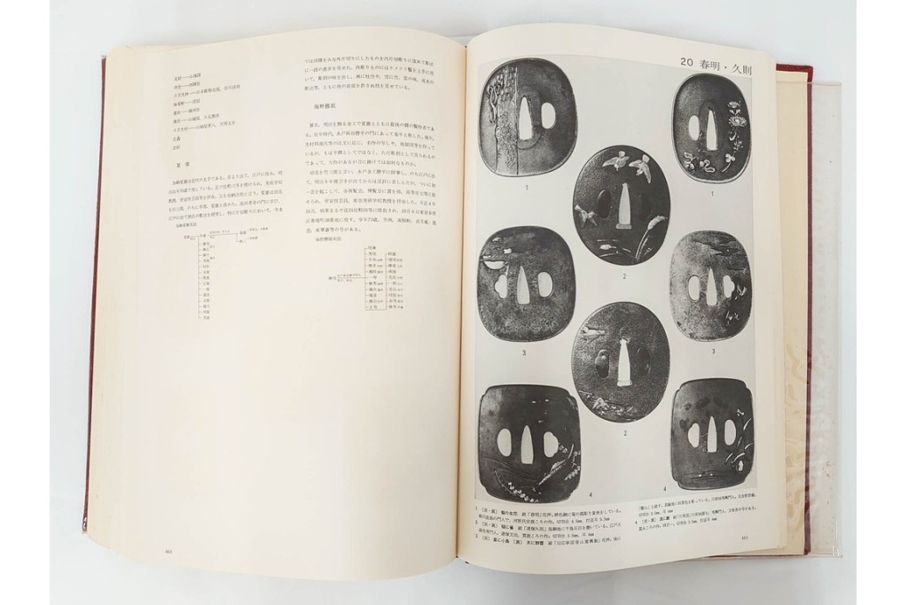 昭和38年　中村鐵青 著　「鐔集成」　限定1000部のうち第44番　全522頁　ケース付き　(R-086465)