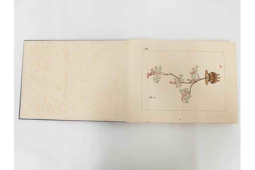 昭和2年　審美書院　武田朴陽 著　「御國乃花」　日本の花意匠を題材とした木版画集　春夏秋冬3冊揃+総論・解説のセット　(R-086466)