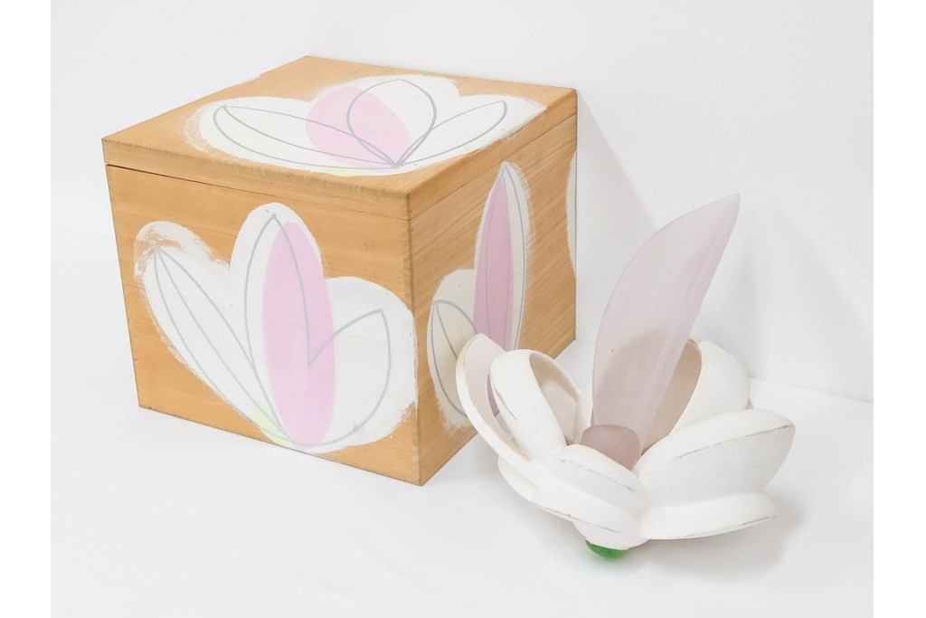 田嶋悦子　「cornucopia 05・Ⅹ・XIV」　有機的なフォルムが印象的なオブジェ　共箱付き　(R-086467)