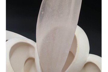 田嶋悦子　「cornucopia 05・Ⅹ・XIV」　有機的なフォルムが印象的なオブジェ　共箱付き　(R-086467)