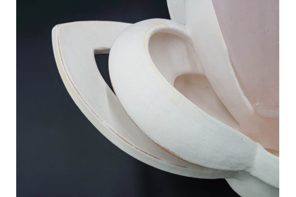 田嶋悦子　「cornucopia 05・Ⅹ・XIV」　有機的なフォルムが印象的なオブジェ　共箱付き　(R-086467)