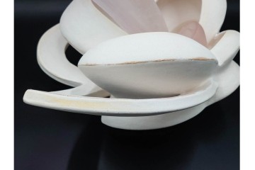 田嶋悦子　「cornucopia 05・Ⅹ・XIV」　有機的なフォルムが印象的なオブジェ　共箱付き　(R-086467)