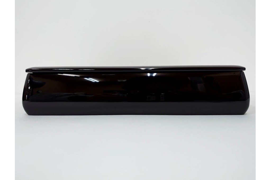 輪島塗　慶塚作　紅葉沈金の文庫(文箱)・朱色が鮮やかなお椀2点のセット　共箱付き　(R-086469)