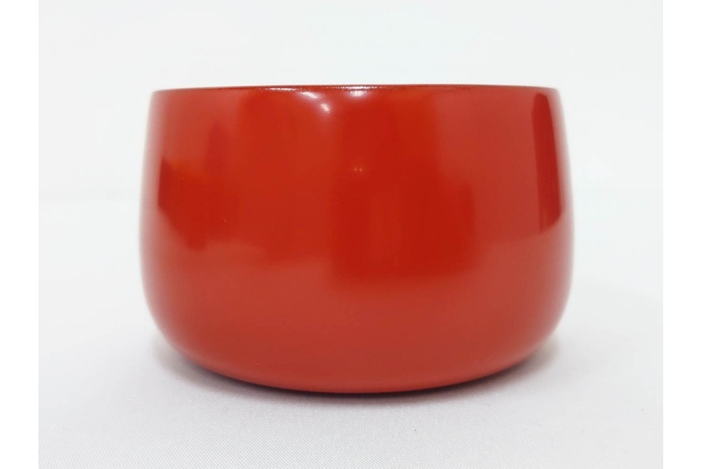 輪島塗　慶塚作　紅葉沈金の文庫(文箱)・朱色が鮮やかなお椀2点のセット　共箱付き　(R-086469)