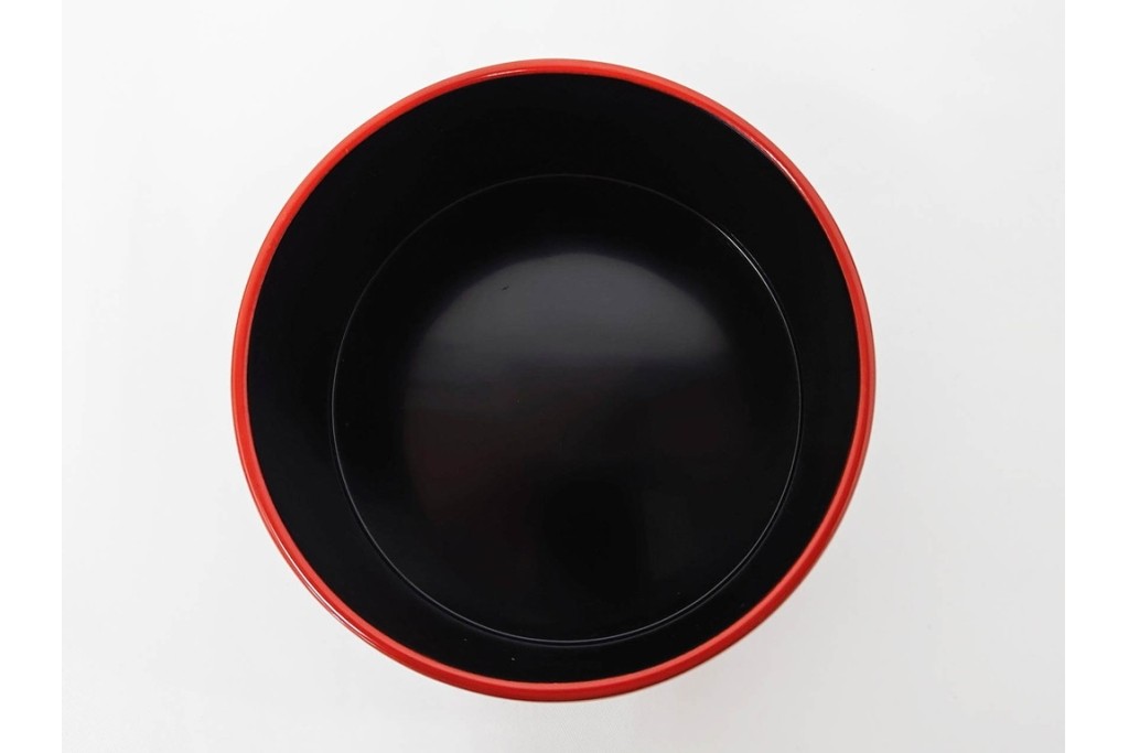 輪島塗　慶塚作　紅葉沈金の文庫(文箱)・朱色が鮮やかなお椀2点のセット　共箱付き　(R-086469)