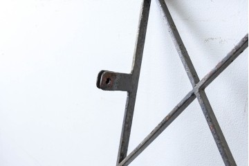 【簡易リペア限定品】　和製アンティーク　菱格子のデザインが美しい作りの良い面格子　(R-086471)