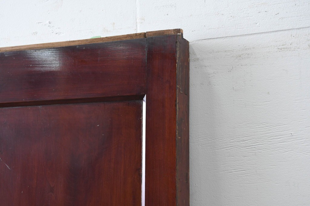 アンティーク建具　明治から大正期　美品　艶やかな漆塗りが美しい蔵戸1枚　(R-086475)