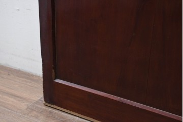 アンティーク建具　明治から大正期　美品　艶やかな漆塗りが美しい蔵戸1枚　(R-086475)