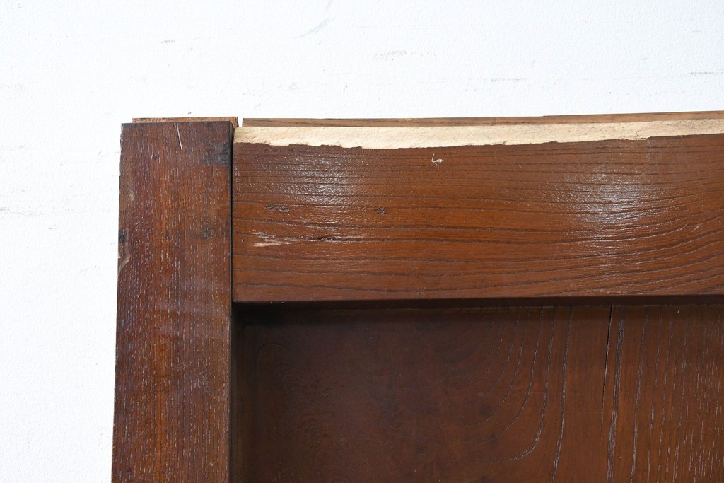 アンティーク建具　明治から大正期　美品　艶やかな漆塗りが美しい蔵戸1枚　(R-086475)