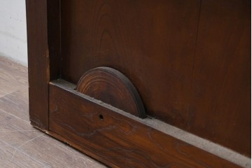 アンティーク建具　明治から大正期　美品　艶やかな漆塗りが美しい蔵戸1枚　(R-086475)