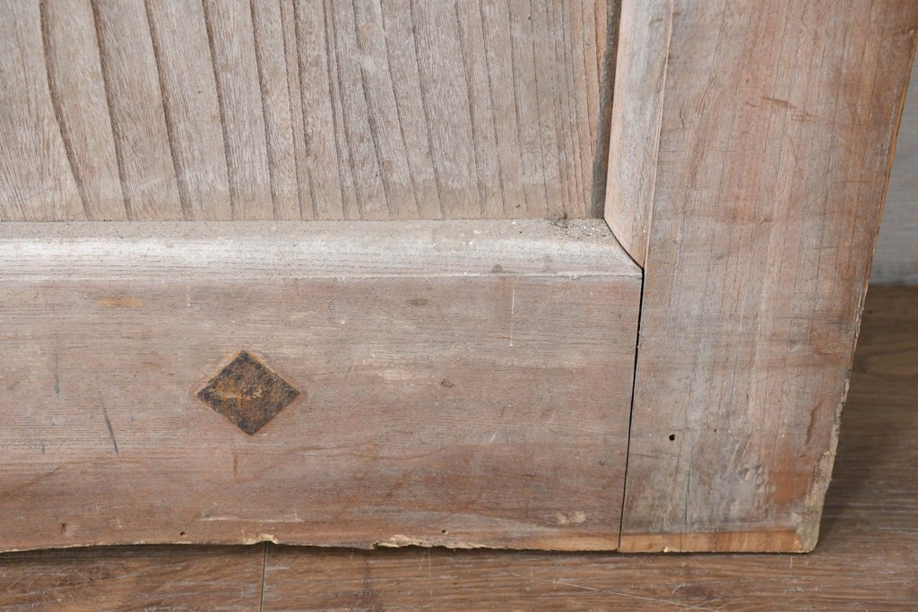アンティーク建具　明治から大正期　上手物!　欅(ケヤキ)材　杢目の美しい蔵戸1枚　(R-086476)