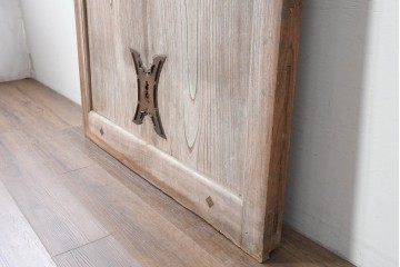 アンティーク建具　明治から大正期　上手物!　欅(ケヤキ)材　杢目の美しい蔵戸1枚　(R-086476)