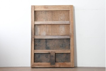 アンティーク建具　明治から大正期　上手物!　欅(ケヤキ)材　杢目の美しい蔵戸1枚　(R-086476)