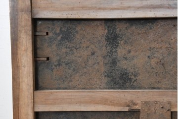 アンティーク建具　明治から大正期　上手物!　欅(ケヤキ)材　杢目の美しい蔵戸1枚　(R-086476)