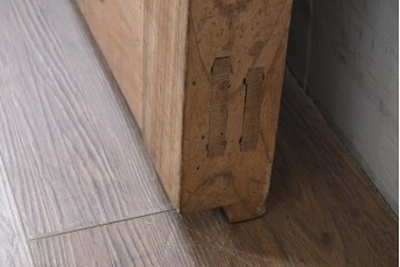 アンティーク建具　明治から大正期　上手物!　欅(ケヤキ)材　杢目の美しい蔵戸1枚　(R-086476)