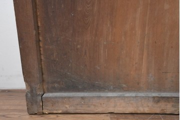 アンティーク建具　明治から大正期　欅(ケヤキ)材　立派な上手金具と木味が目を引く蔵戸1枚　(R-086479)