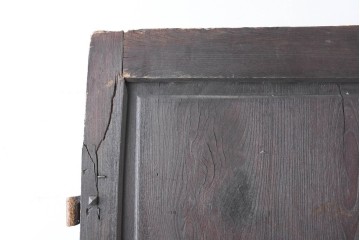 アンティーク建具　明治から大正期　総欅(ケヤキ)材　欅の木目が引き立つ門扉2枚(1対)セット　(R-086482)