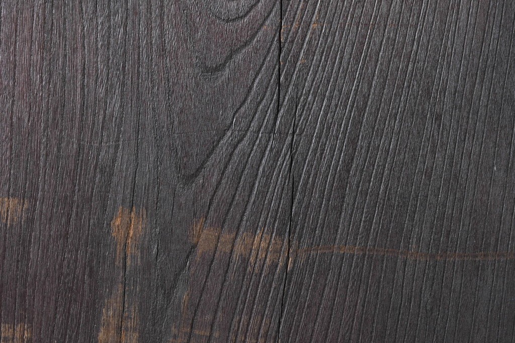 アンティーク建具　明治から大正期　総欅(ケヤキ)材　欅の木目が引き立つ門扉2枚(1対)セット　(R-086482)