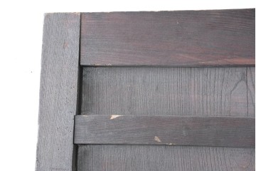 アンティーク建具　明治から大正期　総欅(ケヤキ)材　欅の木目が引き立つ門扉2枚(1対)セット　(R-086482)