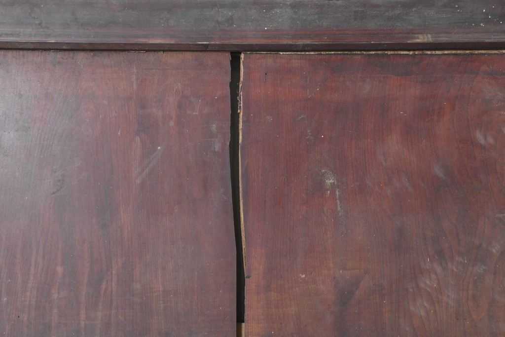 アンティーク建具　明治期　大きな金具と鋲打ちが目を引く幅広庄内蔵戸1枚　(R-086485)